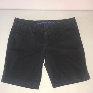 American Eagle Outfitters live your life black Bermuda chino flat front khaki’s
